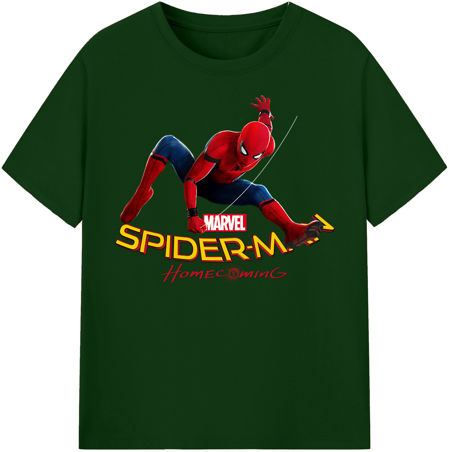 （画像用） Spider Man スパイダーマン 綿100％半袖Tシャツ（フロントプリント）